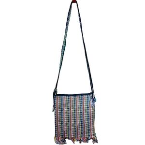 Patronae Woven Crossbody Bag Handmade in Guatemala Multi Colored